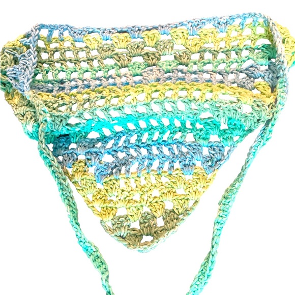 Handcrafted Handkerchief Crochet Head Scarf - Picture 1 of 2